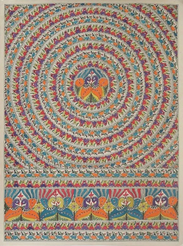 Alternate image for Madhubani painting Celebration