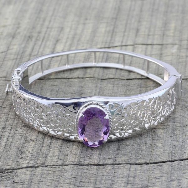 Alternate image for Amethyst wristband bracelet Royal Orchid