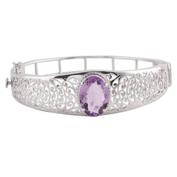 Alternate image for Amethyst wristband bracelet Royal Orchid