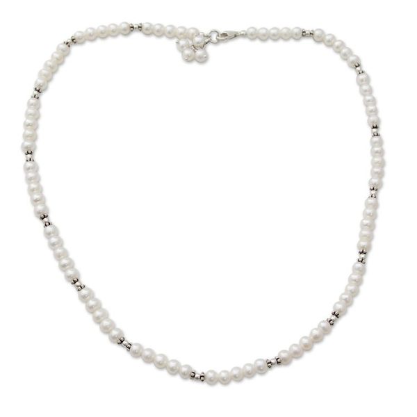 Alternate image for Handcrafted Bridal Jewelry Pearl Strand Necklace Smooth Ice