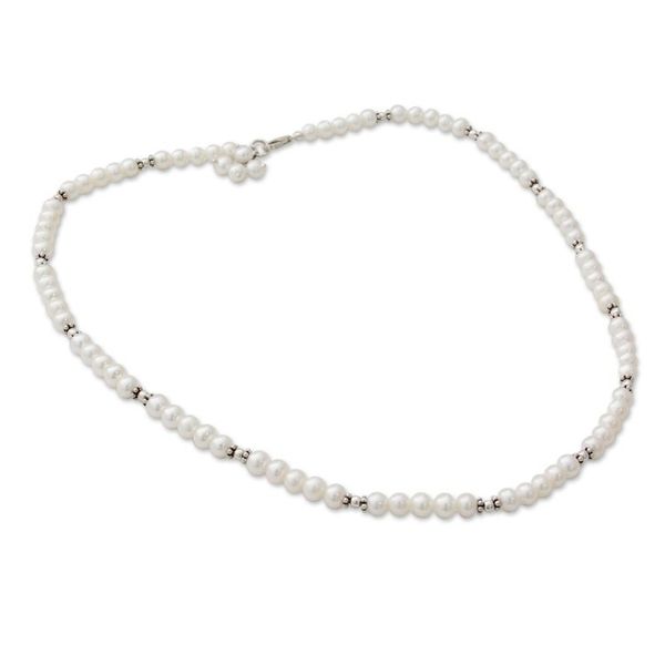 Alternate image for Handcrafted Bridal Jewelry Pearl Strand Necklace Smooth Ice