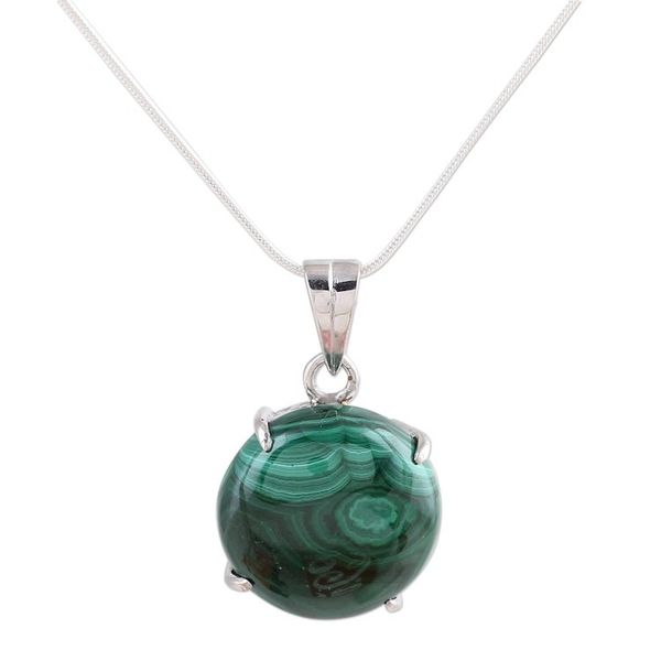 Alternate image for Malachite Pendant Necklace Oceans of Desire