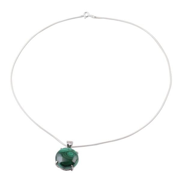 Alternate image for Malachite Pendant Necklace Oceans of Desire