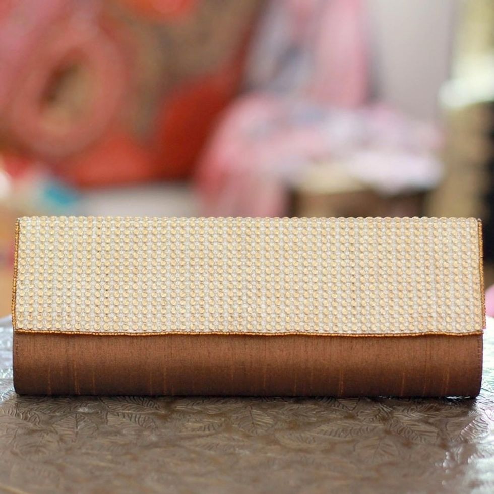 Beaded clutch handbag 'Desert Princess'