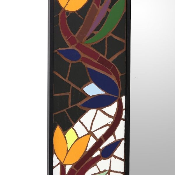 Alternate image for Hand Made Mosaic Ceramic Wall Mirror Tantalizing Tulips