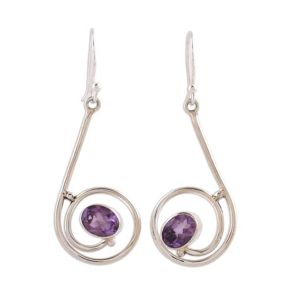 Alternate image for Amethyst dangle earrings Lyric