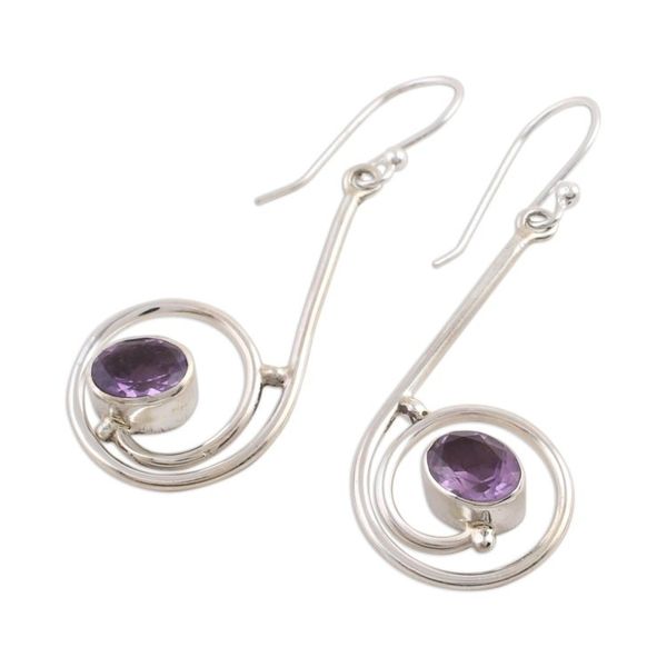 Alternate image for Amethyst dangle earrings Lyric