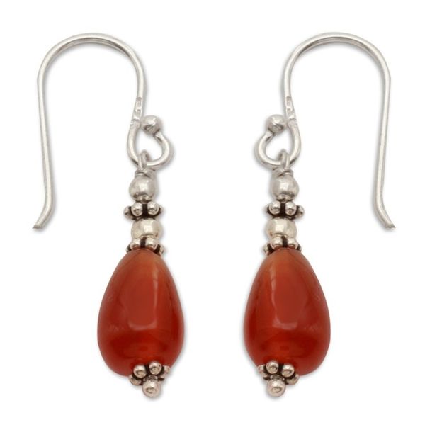 Alternate image for Carnelian dangle earrings Fire