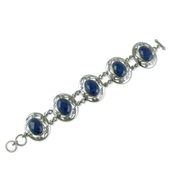 Alternate image for Womens Bracelet Sterling Silver and Lapis Lazuli Jewelry Seductive Blue