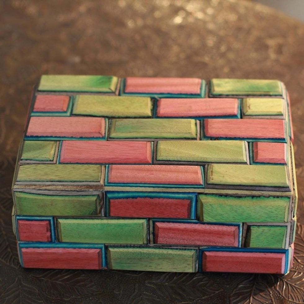 Wood box 'Walled City'