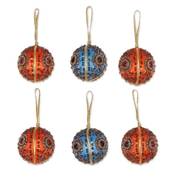 Alternate image for Beaded ornaments Set of 6 Seasons Joy