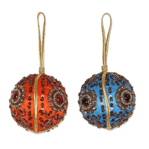 Alternate image for Beaded ornaments Set of 6 Seasons Joy