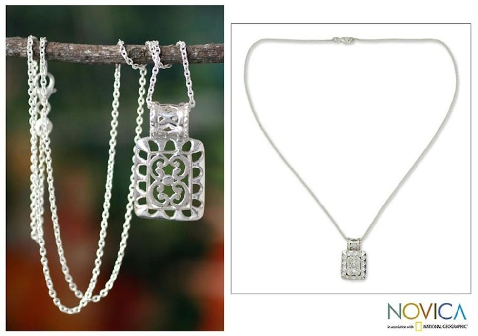 Sterling silver pendant necklace 'Legends'
