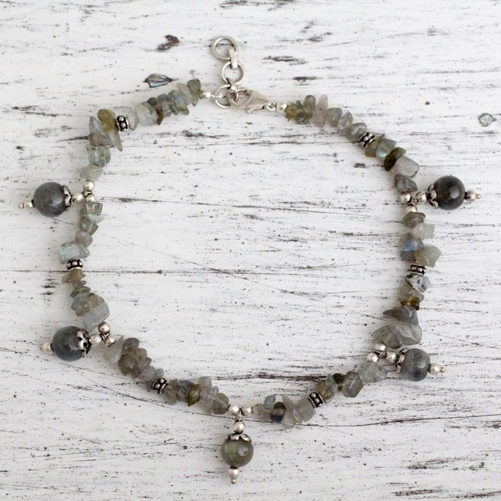 Labradorite anklet 'Mystic Stone'