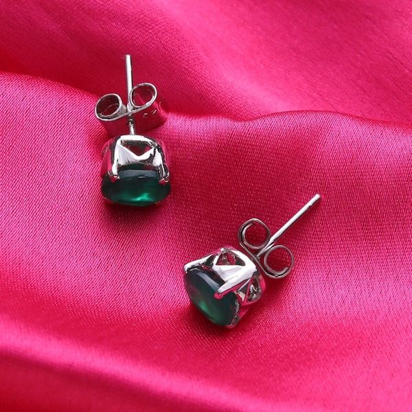 Alternate image for Unique Womens Stud Onyx Earrings India Green