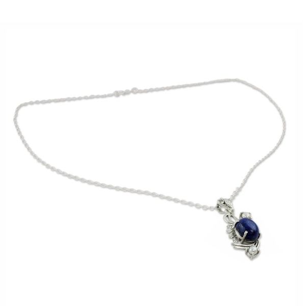 Alternate image for Cultured pearls and lapis lazuli pendant necklace Mughal Romance
