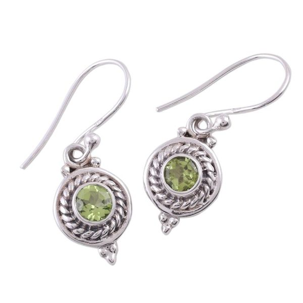 Alternate image for Fair Trade Jewelry Sterling Silver and Peridot Earrings Lemon-Lime Drops