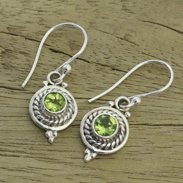 Alternate image for Fair Trade Jewelry Sterling Silver and Peridot Earrings Lemon-Lime Drops