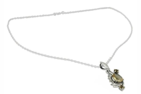 Alternate image for Citrine pendant necklace Mughal Romance