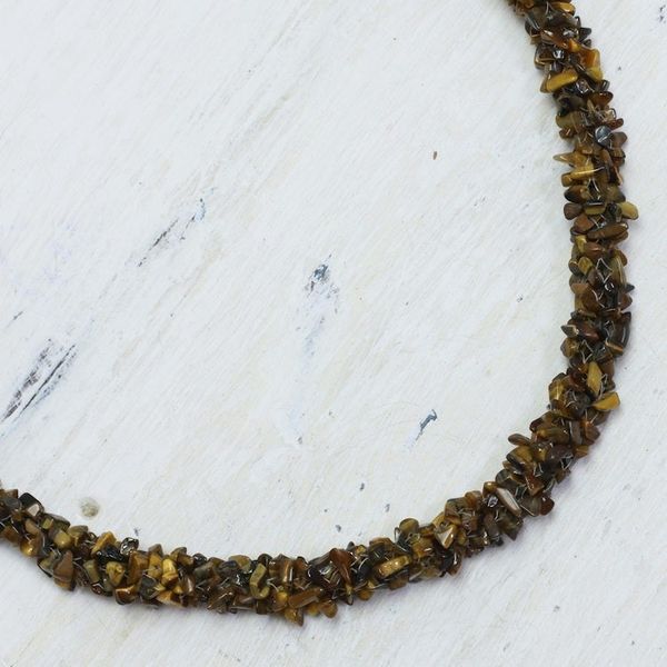 Alternate image for Tigers eye beaded necklace Honeysuckle