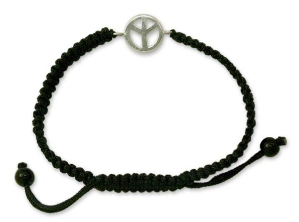Alternate image for Sterling silver charm bracelet Just Peace