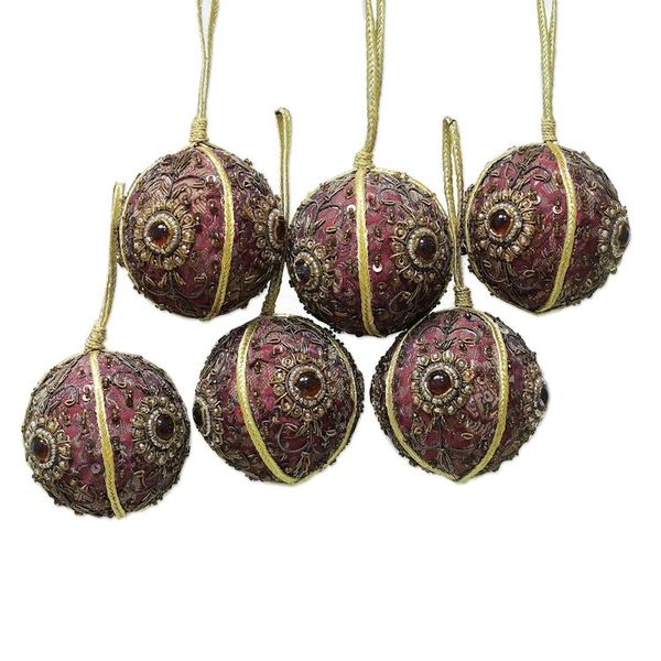 Alternate image for Beaded ornaments Set of 6 Christmas Magic