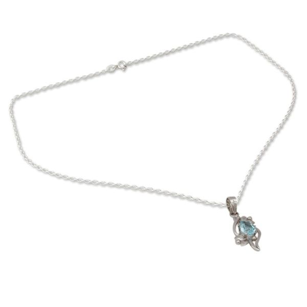 Alternate image for Blue topaz pendant necklace Grace