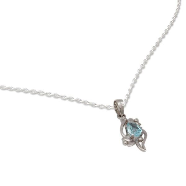 Alternate image for Blue topaz pendant necklace Grace