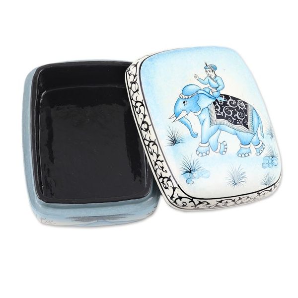 Alternate image for Papier Mache Jewelry Box Kashmir Dawn