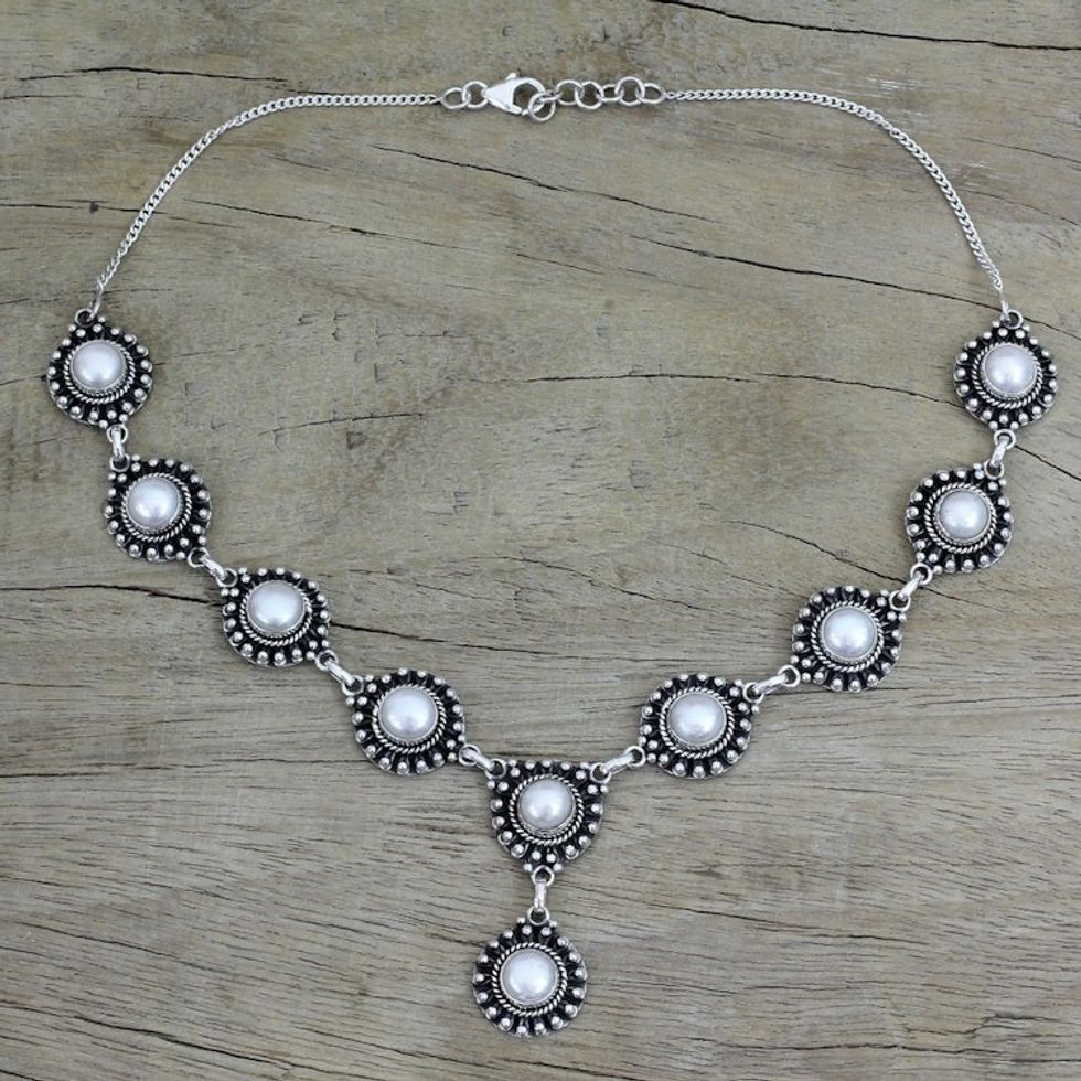 Pearl Y necklace 'Purity'