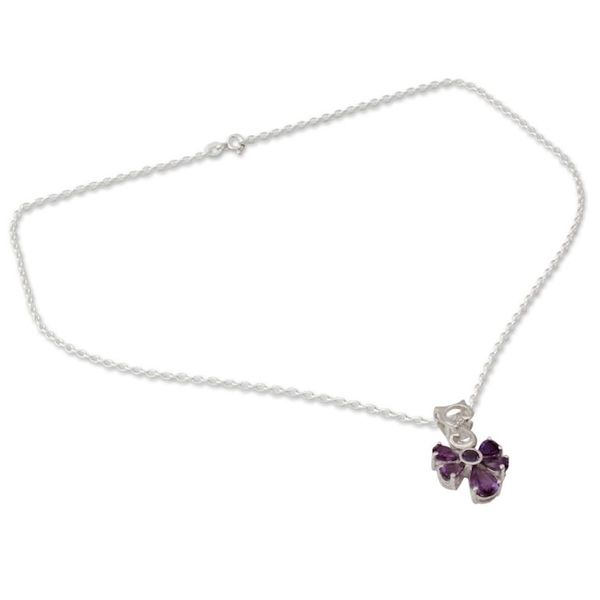Alternate image for Amethyst pendant necklace Lilac Blessings