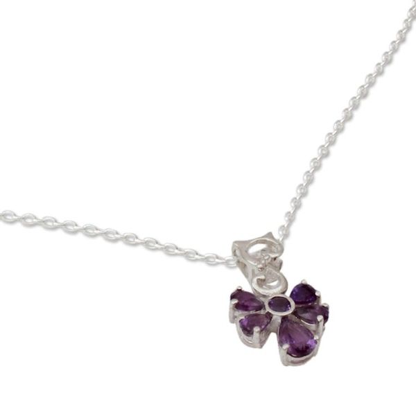 Alternate image for Amethyst pendant necklace Lilac Blessings