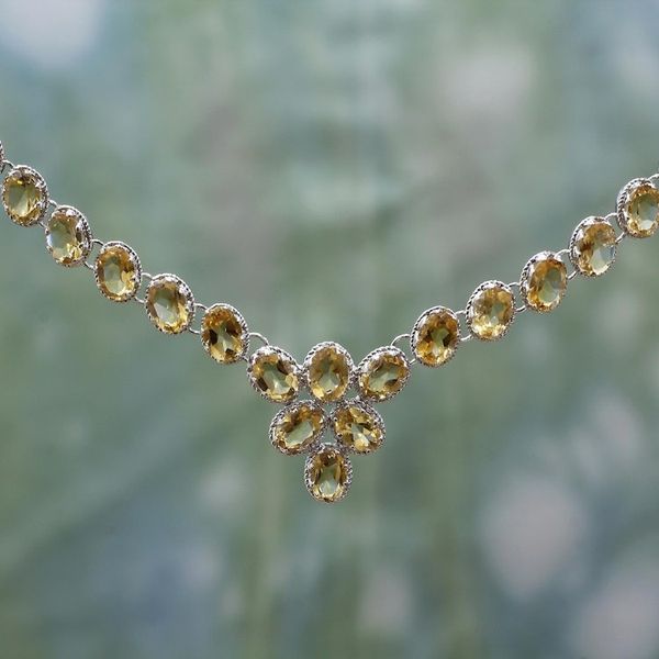 Alternate image for Citrine Y necklace India Delight