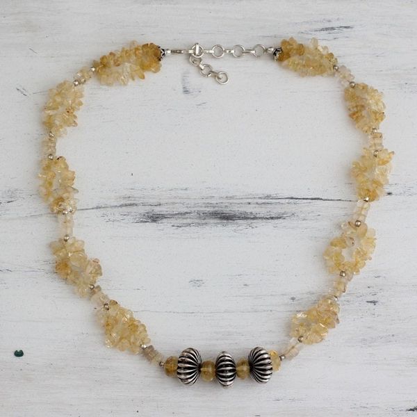 Alternate image for Citrine beaded necklace Sunlight Celebration