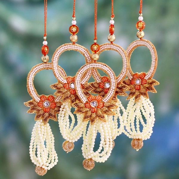 Alternate image for Beaded ornaments Set of 5 Kolkata Mistletoe