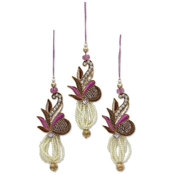 Alternate image for Beaded ornaments Set of 3 Kolkata Jewel
