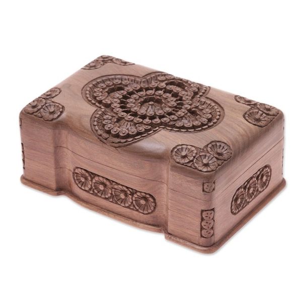 Alternate image for Floral Wood Jewelry Box Florid Cameo