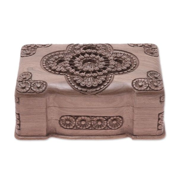 Alternate image for Floral Wood Jewelry Box Florid Cameo