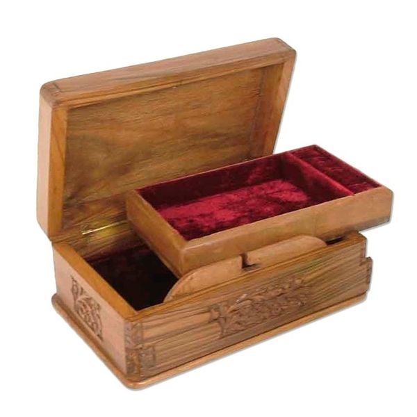 Alternate image for Handcrafted Indian Floral Wood Jewelry Box Mesmerizing Bouquets