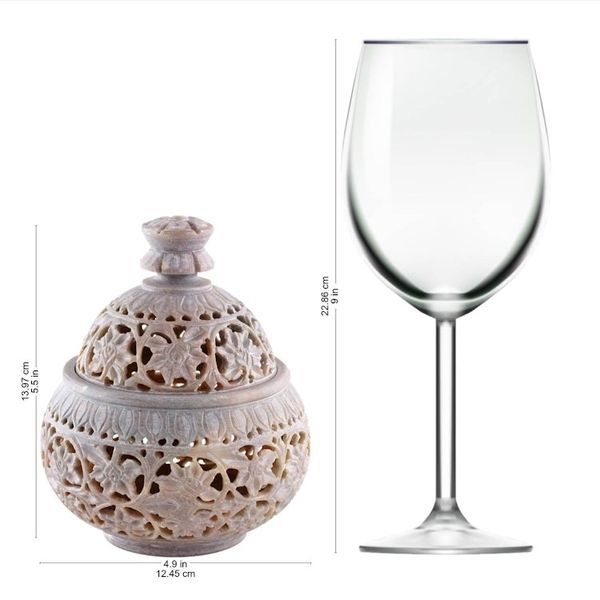 Alternate image for Hand Carved Soapstone Decorative Jar from India Ivy and Lace