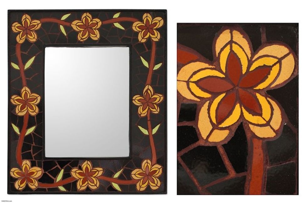 Mirror 'Golden Cassia Blossoms'