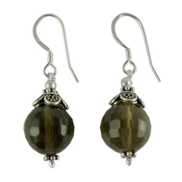 Alternate image for Smoky quartz dangle earrings Jaipur Sonnet
