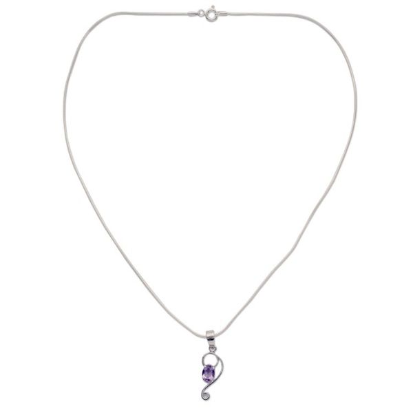 Alternate image for Amethyst Jewelry Necklace with Sterling Silver Spiritual Love