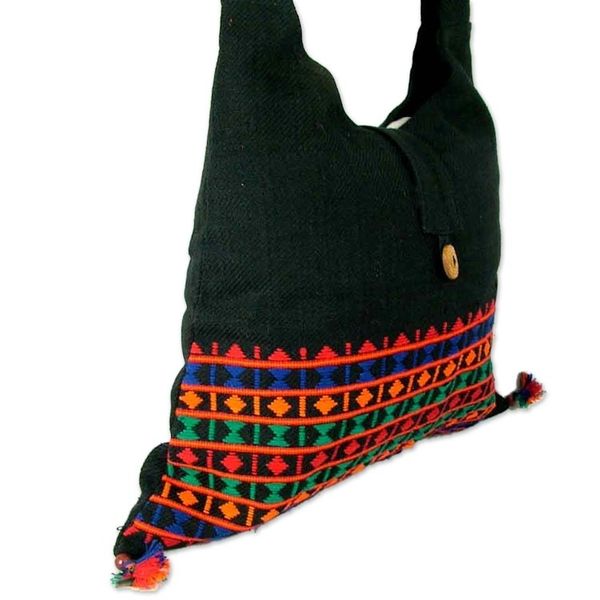 Alternate image for Embroidered Cotton Shoulder Bag Vibrant Tease