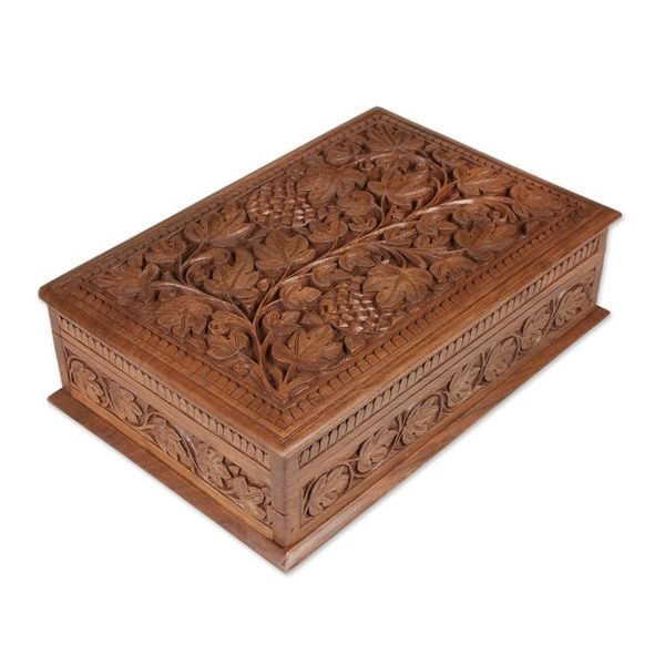 Alternate image for Walnut wood jewelry box Tempting Grapes