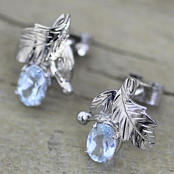 Alternate image for Fair Trade Blue Topaz and Silver Earrings Sky Blossom