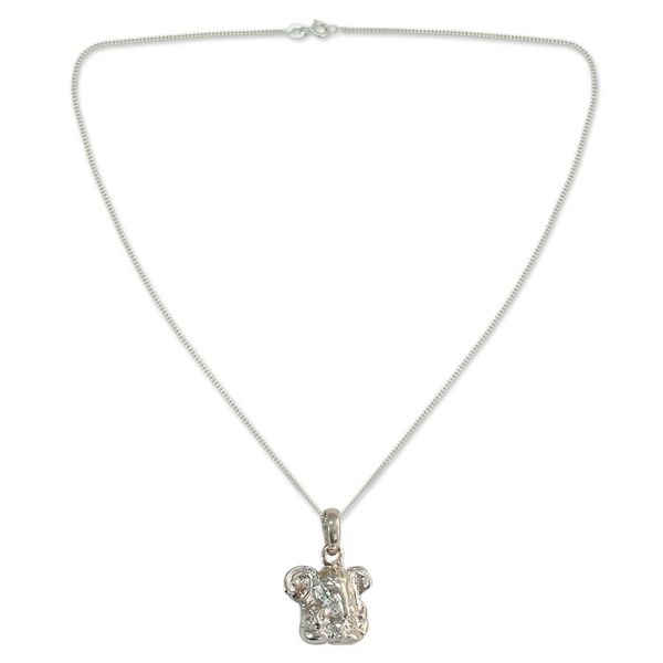 Alternate image for Sterling Silver Necklace Hindu Jewelry from India Baby Ganesha