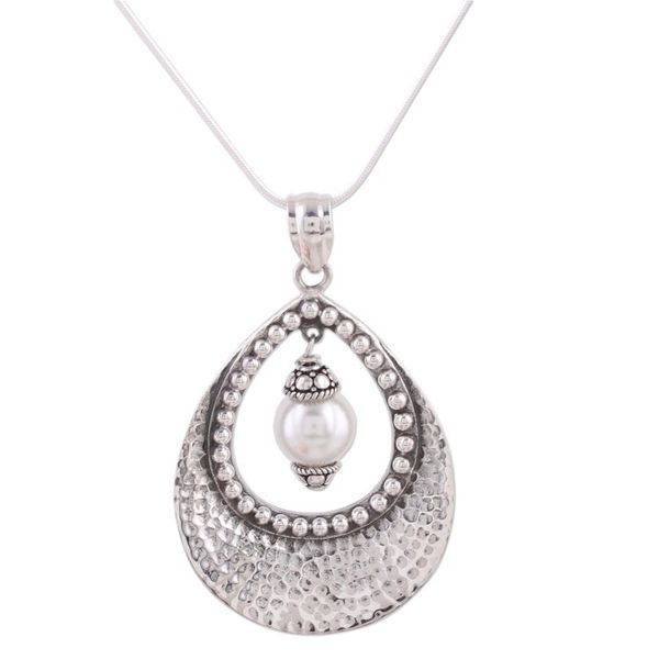 Alternate image for Cultured Pearl Pendant Necklace Precious Halo