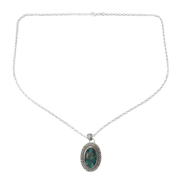 Alternate image for Fair Trade Jewelry Necklace in Sterling Silver Indian Blossom