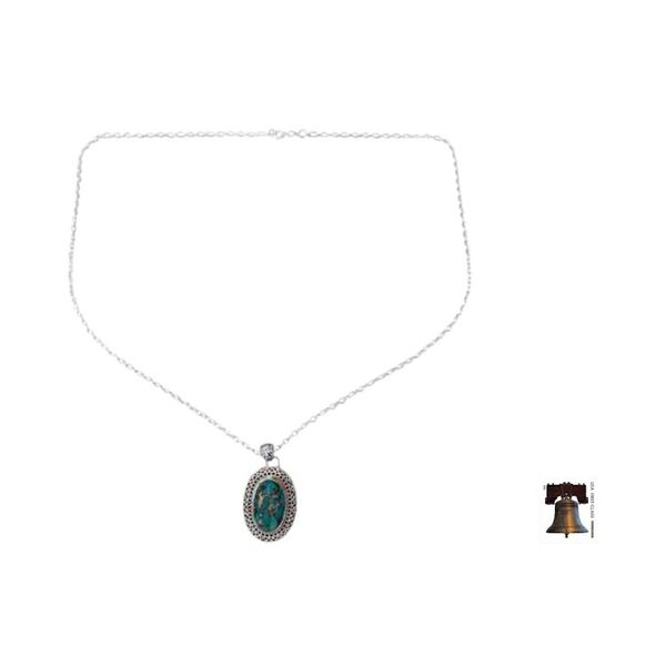 Alternate image for Fair Trade Jewelry Necklace in Sterling Silver Indian Blossom